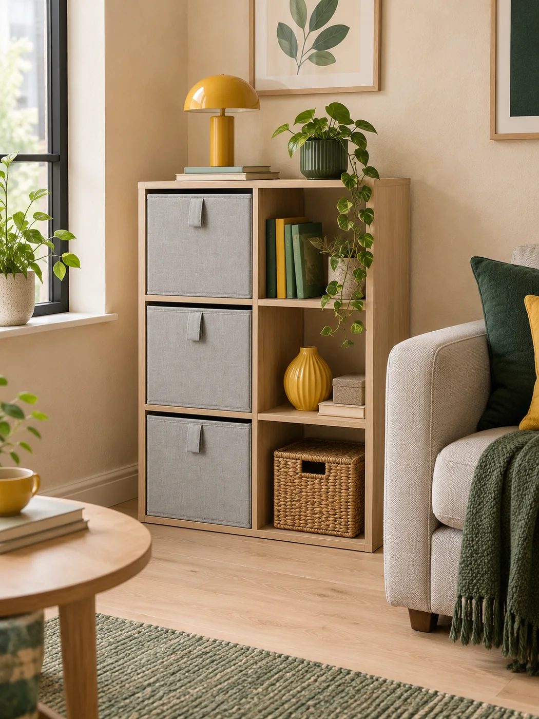 Collapsible Drawer Cube Set of 3 — in a small home