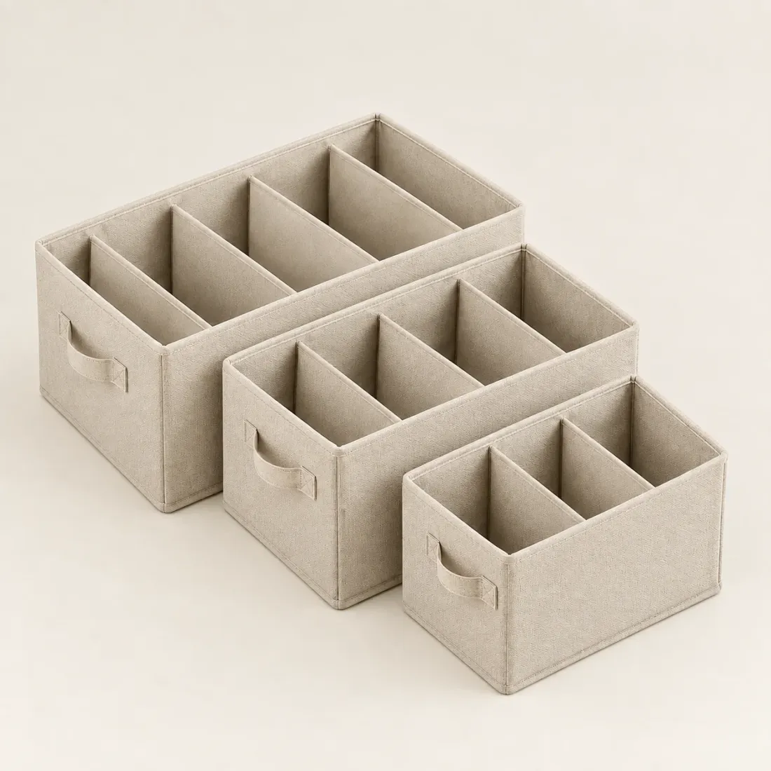 Folding Wardrobe Organizer Set · 3 Sizes — Oat