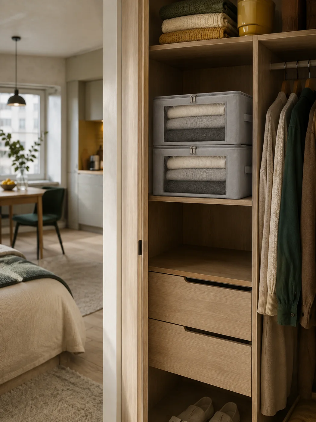 Folding Sweater Box Set of 2 — in a small home