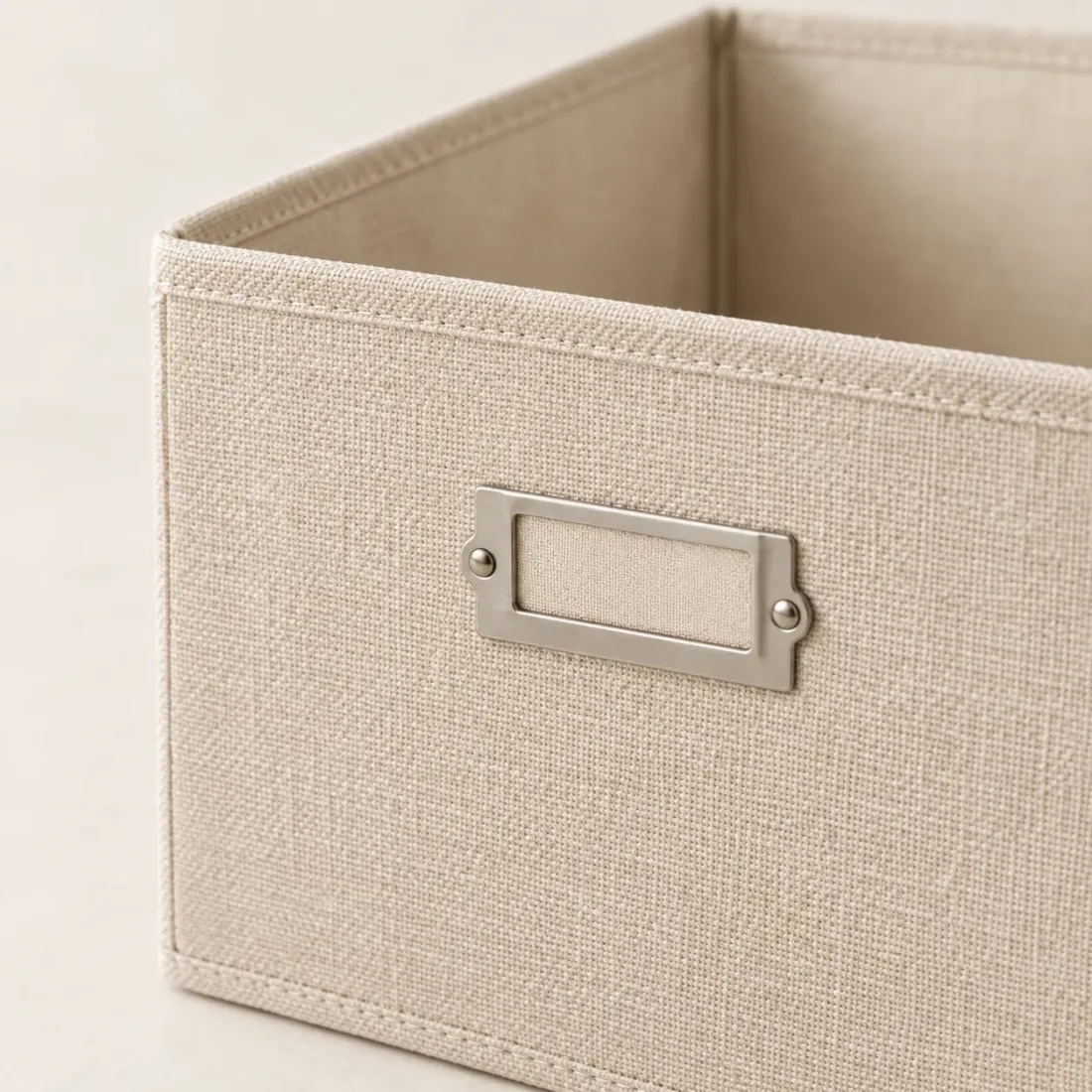 Folding Closet Bin with Label Set of 3 — detail