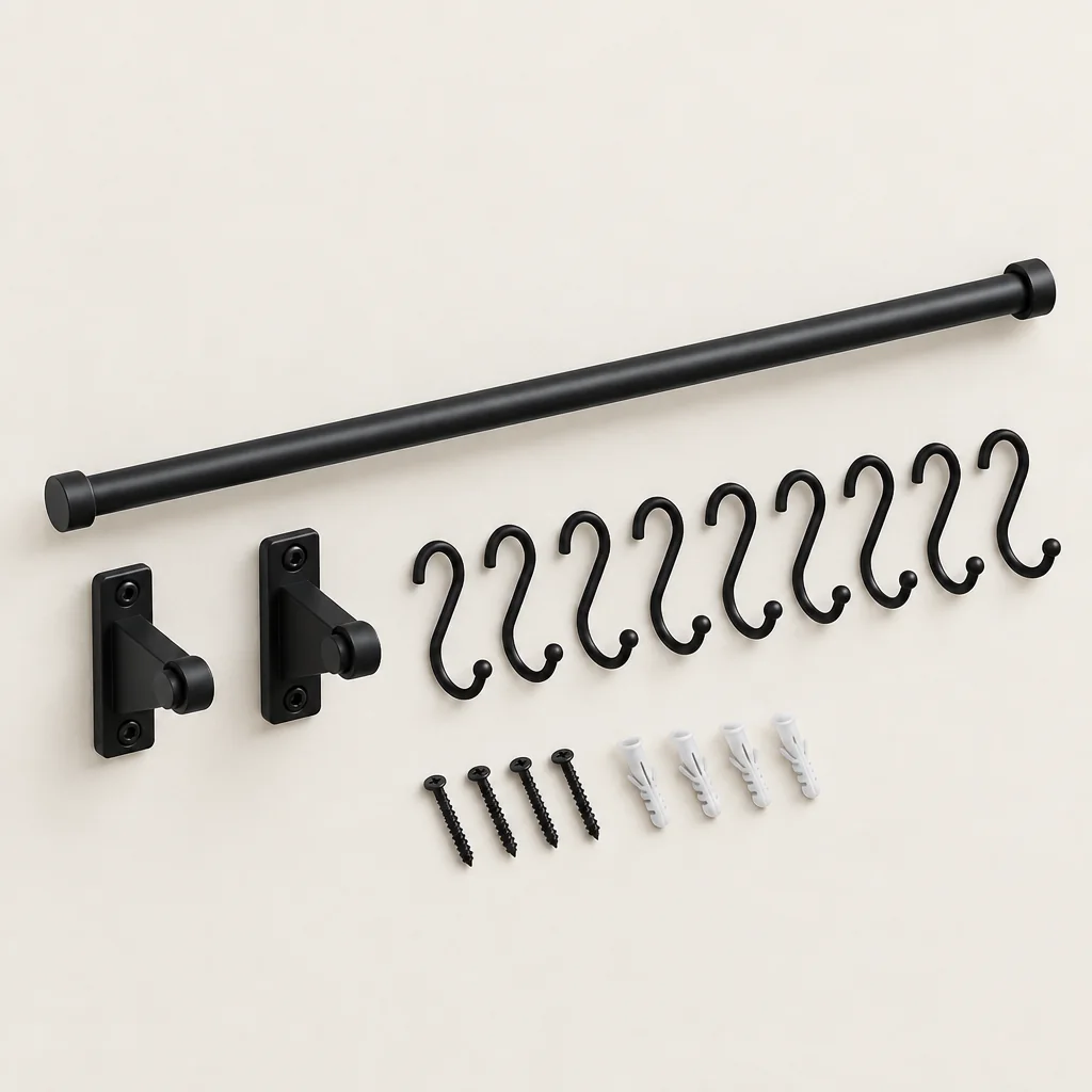 Kitchen Rail 60 cm with 8 S-hooks — second view