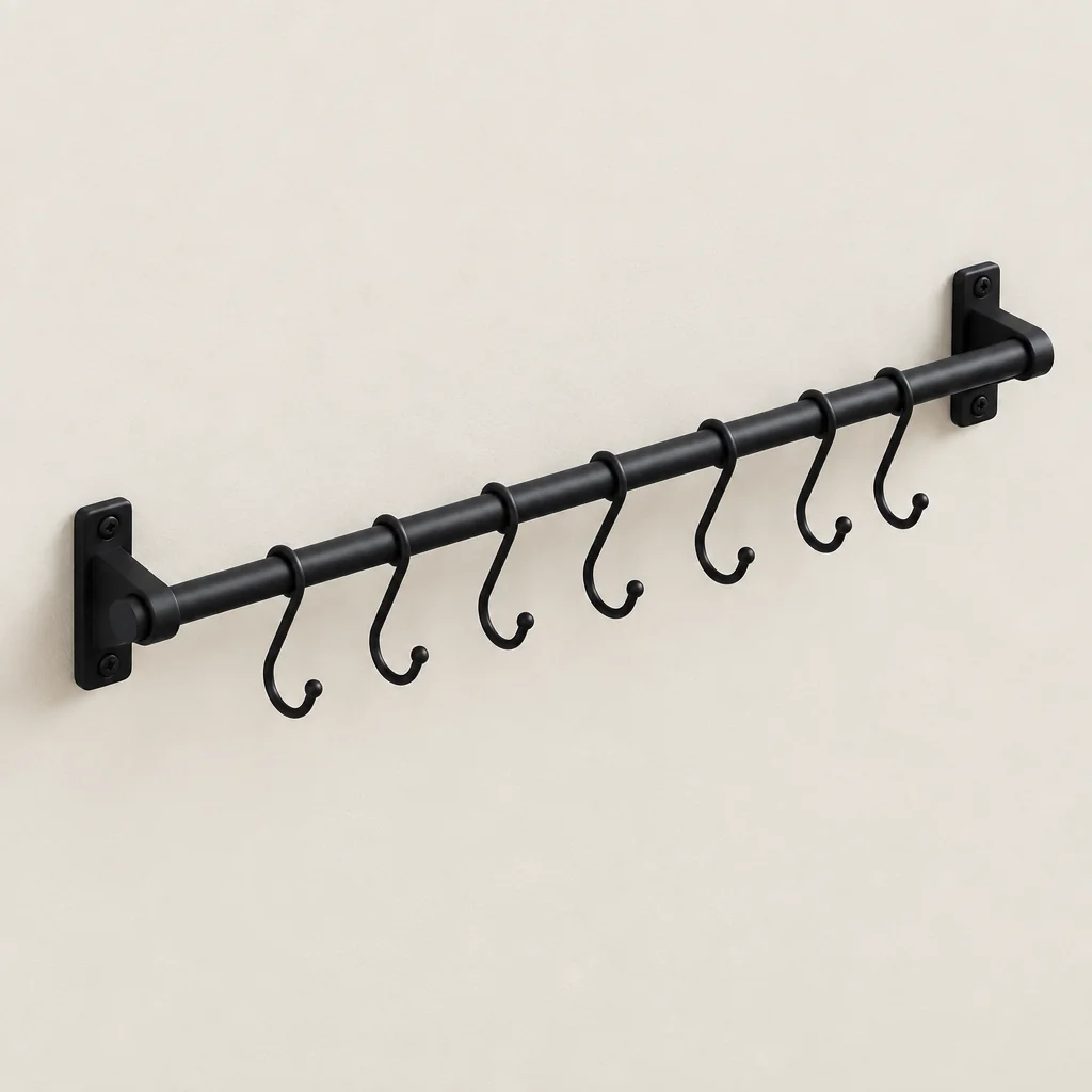 Kitchen Rail 60 cm with 8 S-hooks — product photo