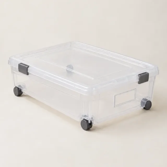 Stackable Under-bed Crate with Lid — product photo