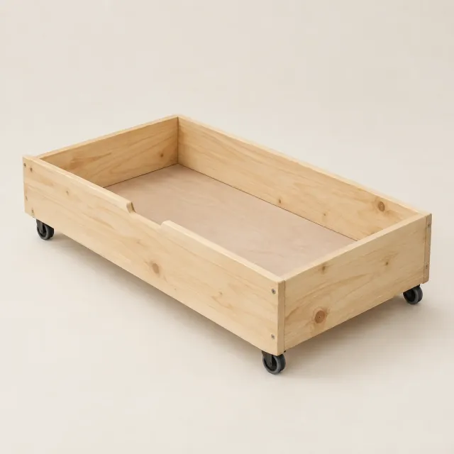 Pine-frame Under-bed Drawer — product photo