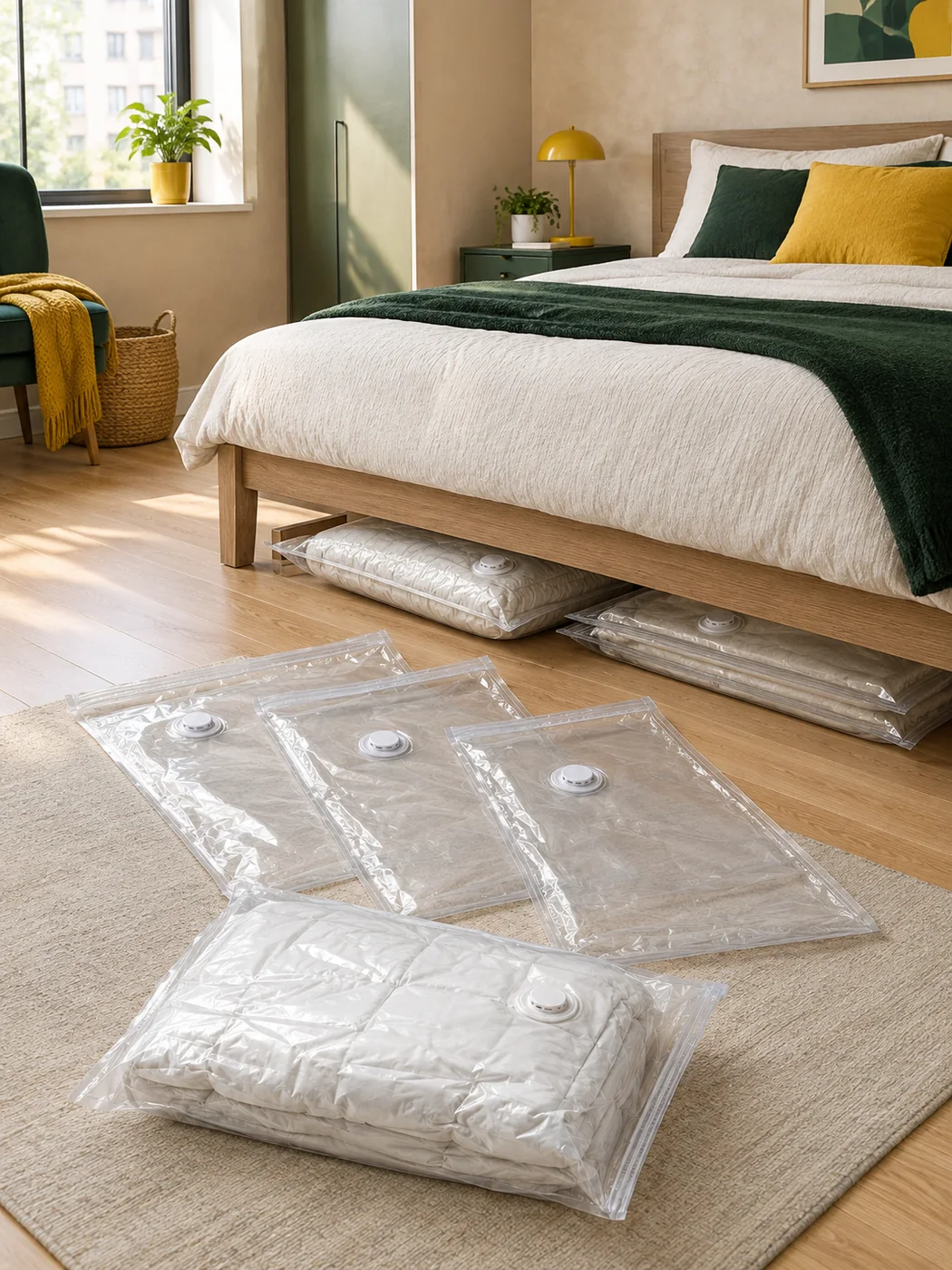 Jumbo Vacuum Bags Set of 4 — in a small home
