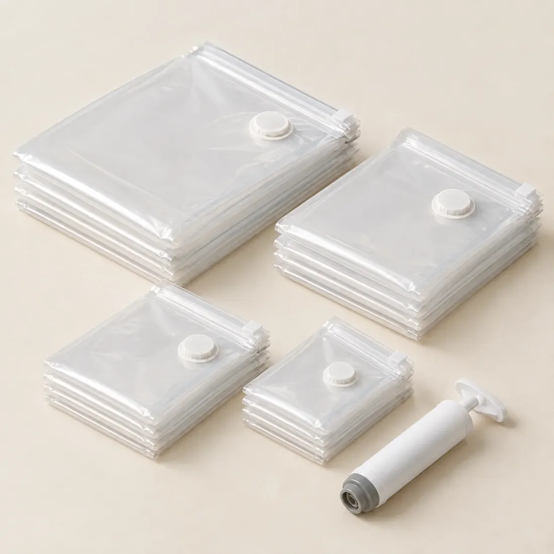 Vacuum Bags Value Set of 10 + Hand Pump — product photo