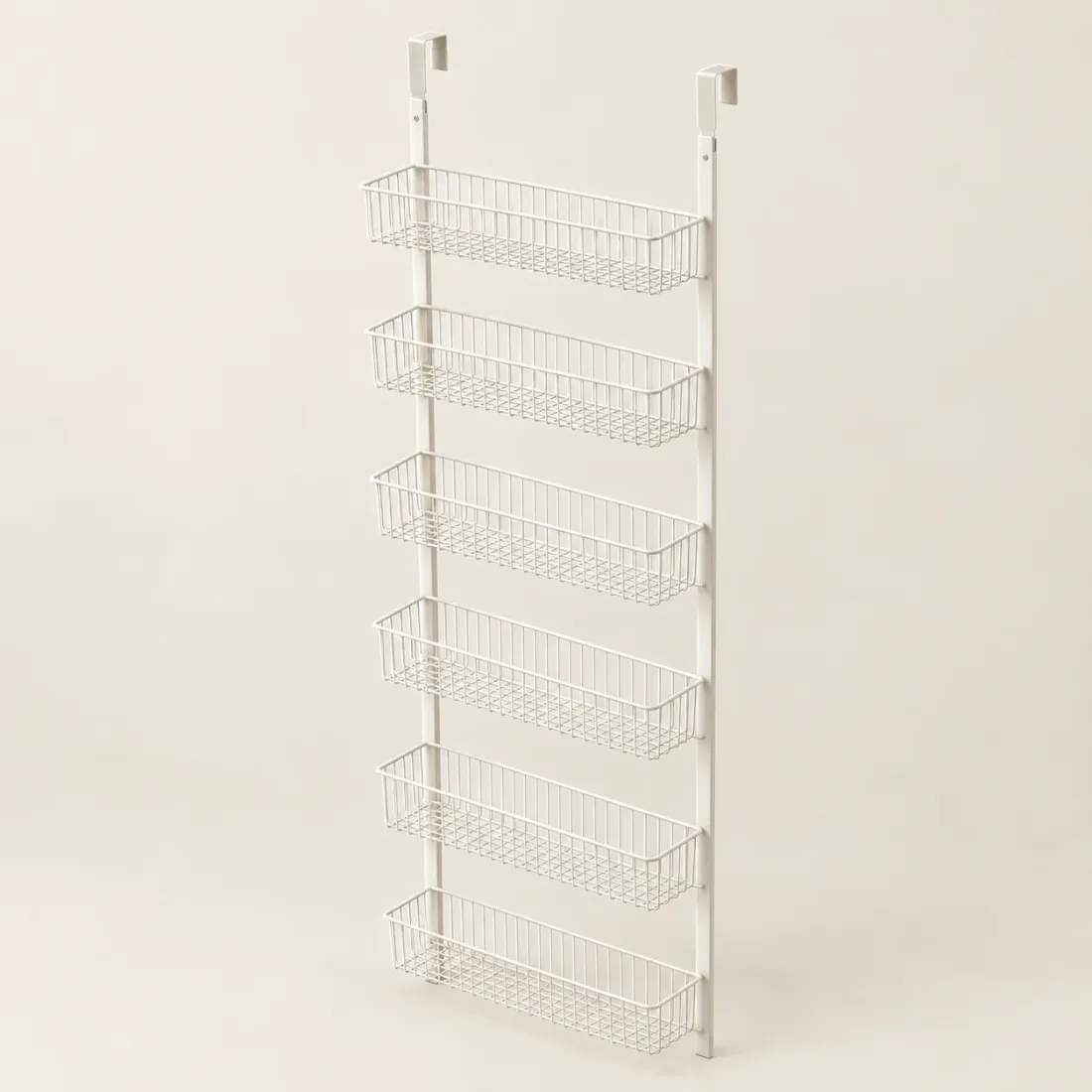 Over-door Pantry Rack · 6 Tiers — Warm White