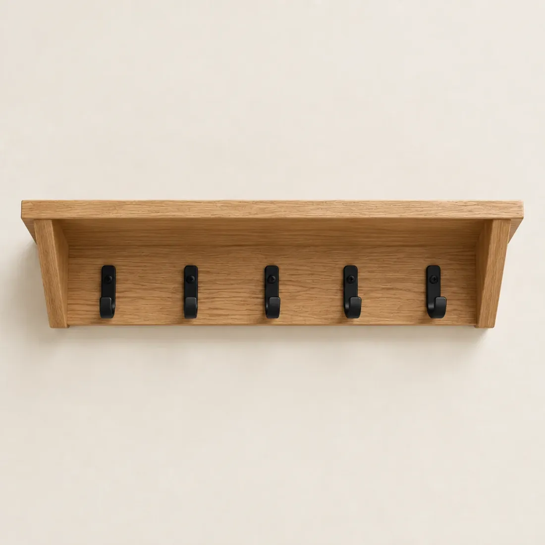 Entryway Wall Rail with Shelf — second view