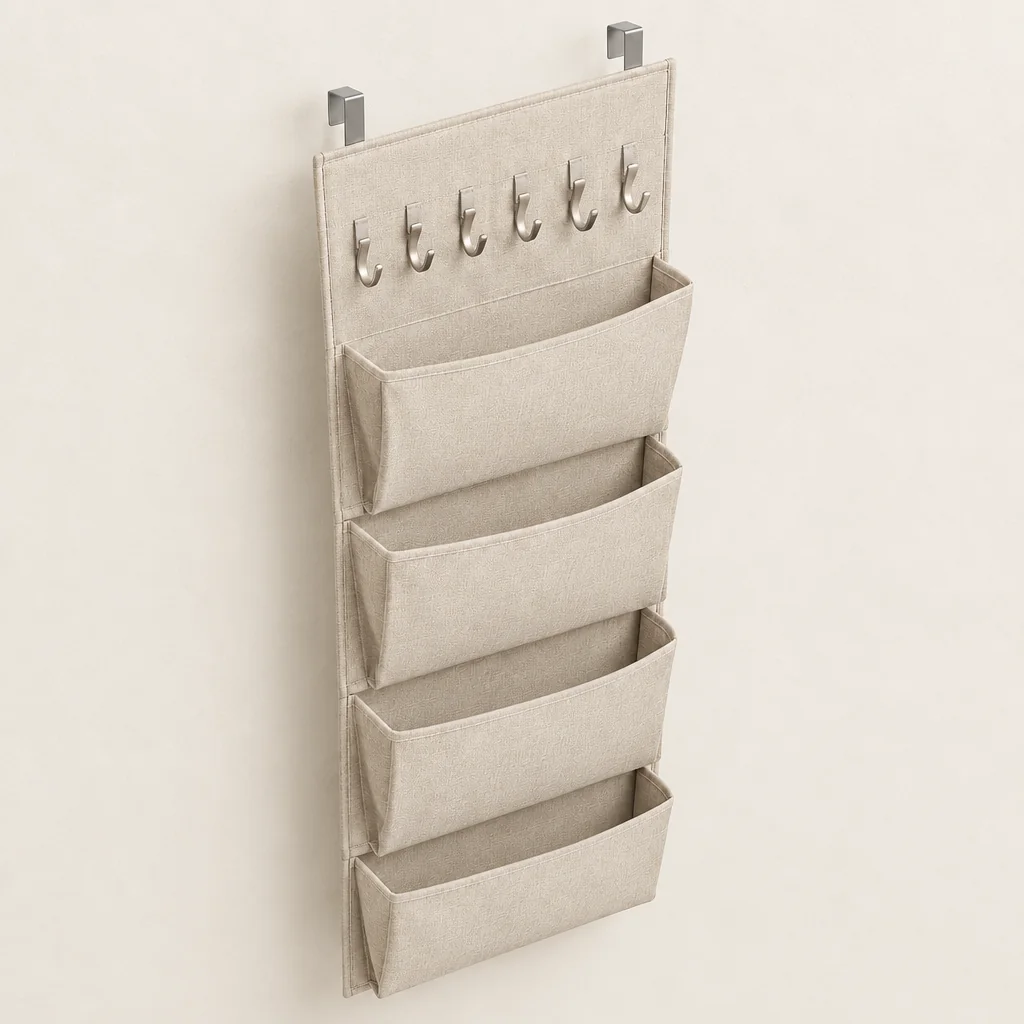 Over-door Bag & Scarf Organizer — Oat